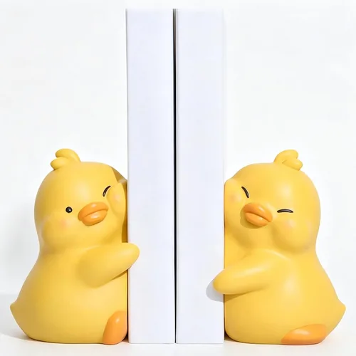 Vista 10 de Lindos sujetalibros decorativos de capibara que se abrazan, extremos únicos de libros con temática animal para sostener libros, soporte creativo