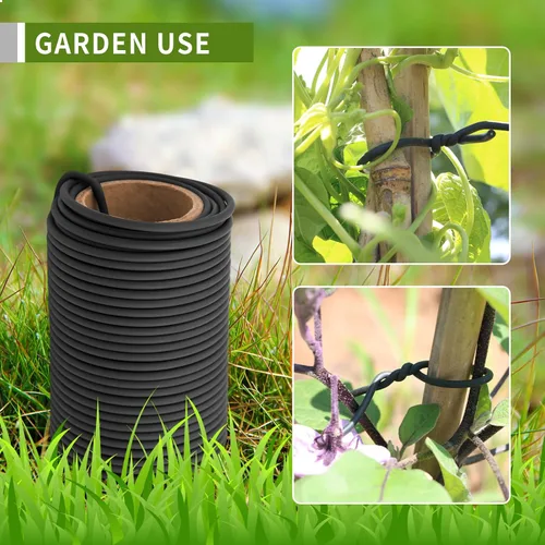 Vista 3 de Brida de alambre flexible para jardín, lazos para plantas de giro suave, soporte para plantas para apoyar y fijar ramas de plantación de jardín
