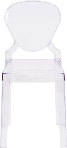 Vista 5 de Flash Furniture Silla Theo Ghost con respaldo de lágrima en cristal transparente