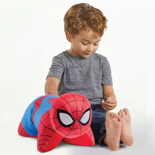 Vista 3 de Pillow Pets Juguete de peluche de Spider-Man de 16 pulgadas, animal de peluche de Marvel Disney