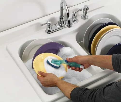 Vista 2 de Scotch-Brite Varita de cocina antigolpes, limpiador para limpiar cocina, baño y hogar, limpiador de platos antiarañazos, seguro para utensilios