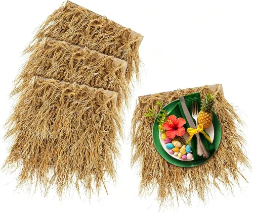 Vista 11 de XLX TURF Manteles Individuales Cuadrados Verdes de Césped Artificial para Centro de Mesa de Fiesta con Tema de Golf, Decoración de Primavera