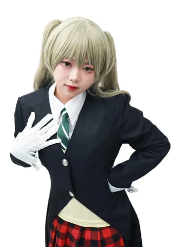 Vista 6 de DAZCOS Anime Flaxen Peluca Cosplay Marrón Claro (Lino)