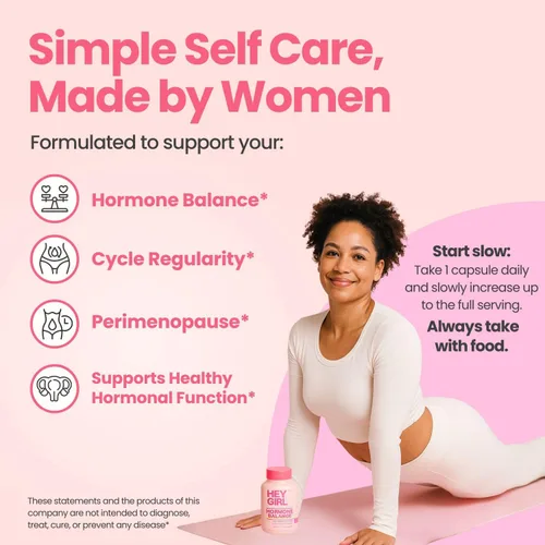 Vista 2 de Hey Girl Equilibrio Hormonal para Mujeres – 13en1 para Menopausia, PCOS, SPM, Estado de Ánimo, Sofocos, Apoyo Hormonal – con Myo-Inositol