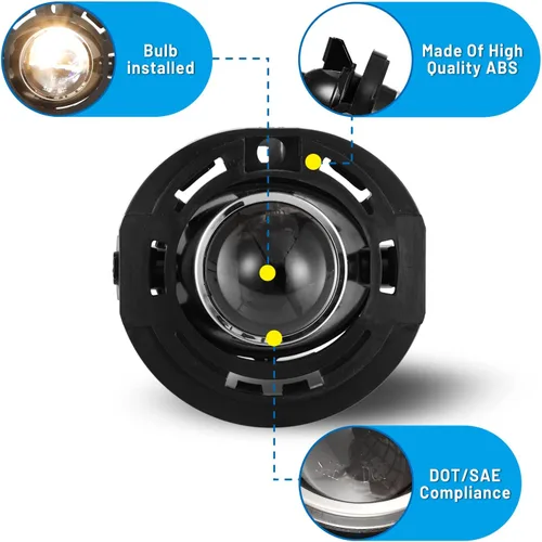 Vista 2 de Lámparas antiniebla compatibles con Jeep Cherokee 2021, Compass / Patriot 2014, Jeep Grand Cherokee 2014-2020 conductor izquierdo / pasajero derecho