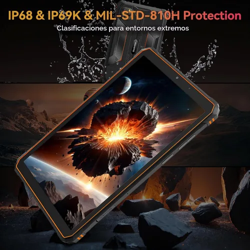 Vista 2 de Blackview Tableta rugosa de 9 pulgadas, Android 15 impermeable Gemini AI Negro