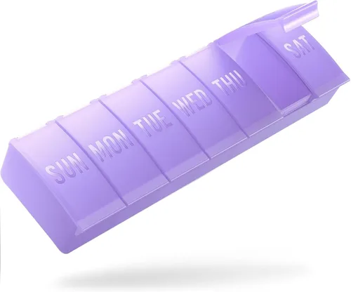 Vista 8 de Barhon Organizador semanal grande para píldoras, estuche grande para vitaminas de 7 días, pastillero de viaje para medicamentos para contener varios