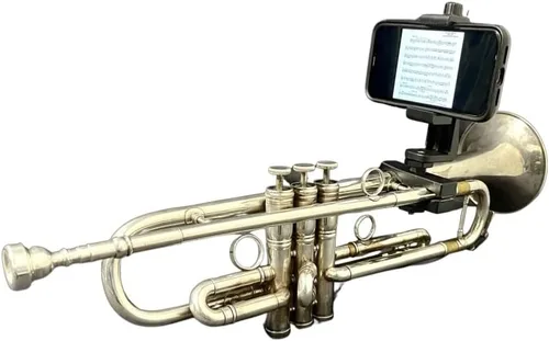 Vista 4 de Gripophone Trompet Phone Lyre - Monta de forma segura tu teléfono en tu bocina, lee fácilmente música de PDF, toma videos mientras juegas