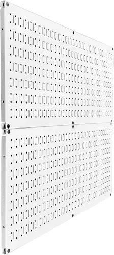 Vista 2 de Tablero horizontal para herramientas de garaje para pared, dos tablas de 32 pulgadas de ancho x 16 pulgadas de alto, fáciles de instalar Blanco
