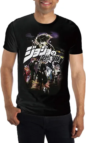Vista 4 de Bioworld Jojos Bizzare Adventure - Camiseta de grupo 3 para hombre