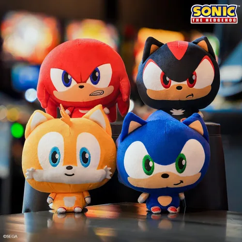 Vista 4 de TeeTurtle Knuckles - Peluche de Sonic the Hedgehog Cloudheads de 5 pulgadas, lindo peluche suave con licencia oficial de SEGA
