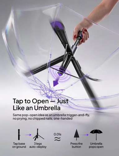Vista 2 de LISEN - Trípode selfie stick de 67 pulgadas con control remoto para creadores de contenido Content creator essentials: 67" phone tripod with