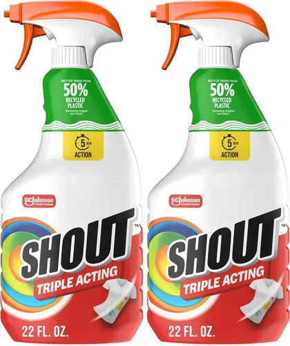Vista 10 de Shout Active Enzyme - Spray removedor de manchas para lavandería, fórmula de triple acción se aferra, penetra y levanta más de 100 tipos de manchas