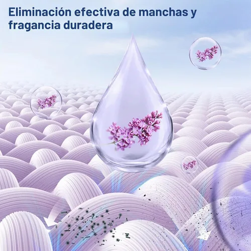 Vista 4 de Hojas de detergente para ropa, 200 tiras de jabón de lavanda - Sin envase de plástico, portátil para viajes, suministros de lavado sin líquido
