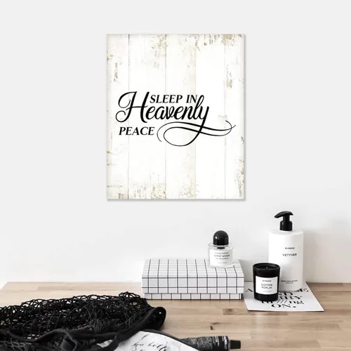 Vista 4 de Yinrune Wooden Signs Sleep in Heavenly Peace Rustic Wooden Wall Art Signs Inspirational for Home Laundry Room Bathroom Decor 10x12in