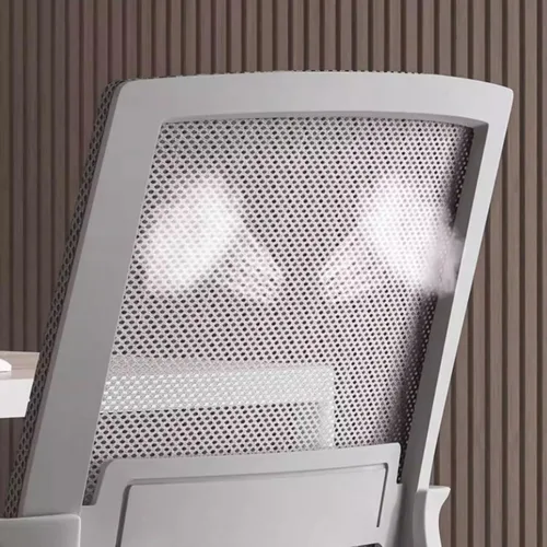 Vista 5 de Silla de escritorio de oficina para computadora, silla ergonómica de malla para juegos, silla de respaldo medio con cómodo soporte lumbar, altura