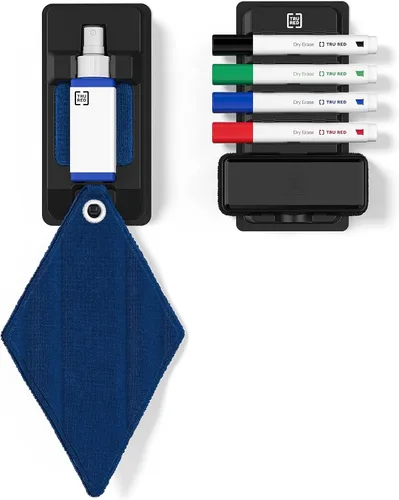 Vista 5 de TRU RED Kit de borrado en seco de grapas, punta de cincel, surtido, 2/cartón (TR56940/TR617VS) Whiteboard marker set for classrooms, offices, and