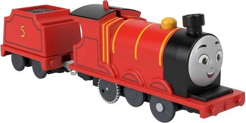 Vista 2 de Thomas & Friends Tren de juguete motorizado James Motor alimentado por batería con tierno para juegos de simulación preescolar niños a partir de 3
