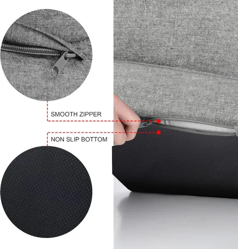 Vista 4 de Fida Cama ortopédica para perros con base de espuma viscoelástica, sofá de salón para perros con funda extraíble lavable, sofá para mascotas