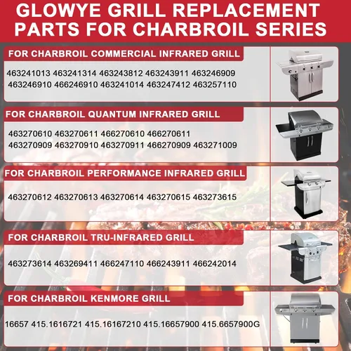 Vista 3 de Emisor de parrilla para Charbroil TRU-Infrared 463241314 463241313 463247412 463241013 463257110 463270613 463246909 463243911 4633911 463243911