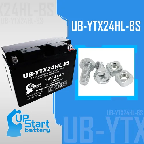 Vista 6 de Paquete de 5 baterías de repuesto UB-YTX24HL-BS para moto de nieve Arctic Cat King Cat 900 500 CC 2004 – Activada en fábrica, sin mantenimiento