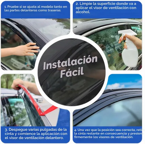 Vista 6 de Viseras de ventana en canal Protectores de lluvia para Ford Ranger SuperCab