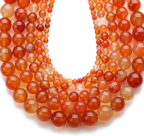 Vista 39 de Zenkeeper 116 piezas cuentas de piedra de sangre africana para hacer joyería 6 MM cuentas sueltas de piedras preciosas de sangre africana