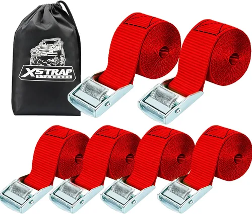 Vista 10 de Xstrap correas de amarre con trinquete (6 unidades, 8 pies 1-pulgada), Negro, XS16006
