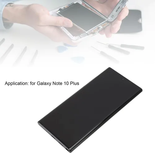 Vista 3 de Vikye Kit de repuesto para Note 10 Plus, reemplazo de pantalla OLED para Note 10 Plus con marco de huellas dactilares, pantalla digitalizadora