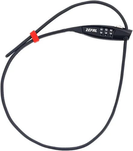Vista 2 de ZEFAL Bicycle Cable Tie Lock with Code ZIP3 XL Length 70 cm Black Ultralight with Code 100 g Helmet Lock Motorcycle and Bicycle