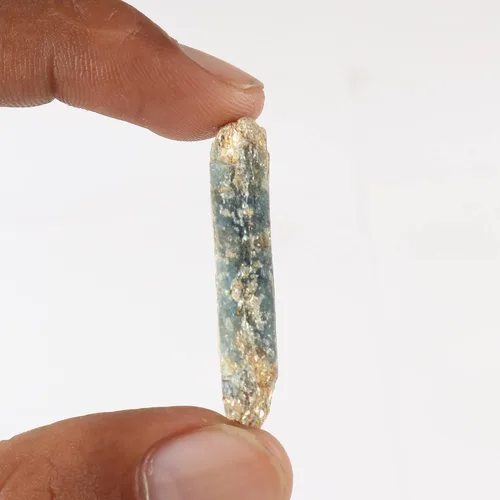 Vista 53 de GEMHUB Lápiz de cianita áspero pequeño con cristal curativo de cianita azul áspero suelto, tamaño pequeño, 9.7