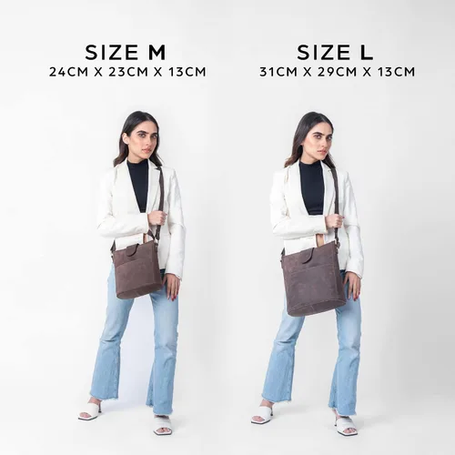 Vista 3 de LEABAGS Bolso bandolera de cuero - Bolso vintage de cuero genuino de búfalo - Bolso de mensajero de hombro para hombres y mujeres Maletín Atenas