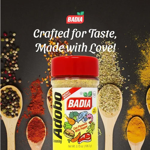 Vista 3 de Badia Adobo con pimienta, 3.75 oz - Adobo con Pimienta - Ahumado, picante y salado para carnes, pollo, mariscos y verduras