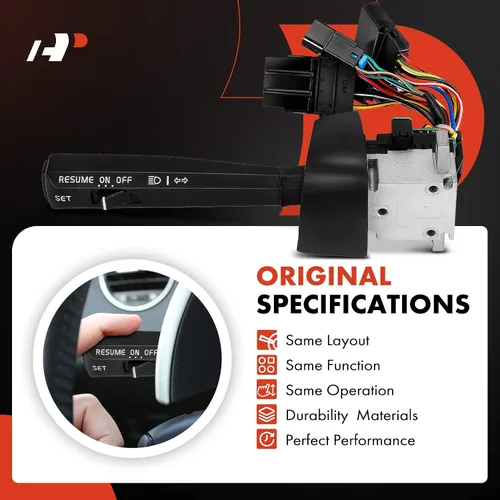 Vista 6 de A-Premium [Generación 2] Interruptor de señal de giro, palanca de interruptor de control de crucero Compatible con Volvo VAH 2011-2015, VHD