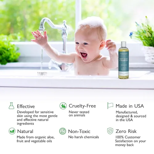 Vista 5 de SoCal Suds & Company Champú orgánico para bebés y gel de baño - Jabón de Castilla 2 en 1, hipoalergénico, piel sensible, jabón natural, champú