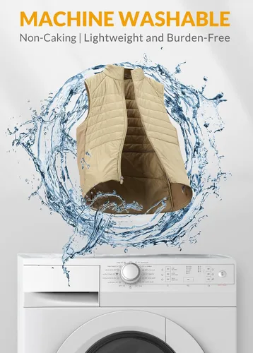 Vista 5 de BALEAF Chaleco acolchado ligero para hombre, chaleco sin mangas acolchado de invierno, resistente al agua, forro polar cálido