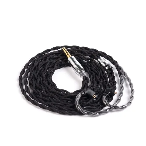 Vista 8 de KBEAR - Cable de auriculares de 4 núcleos y 2 pines [suave], cable de actualización 5N UPOCC Singel, cable desmontable IEM con enchufe de 0.098 in