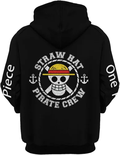 Vista 3 de Sudadera con capucha de pieza de anime para hombre, sudadera de manga larga para mujeres y hombres