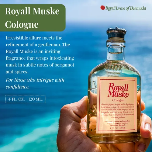 Vista 2 de Royall Muske By Royall Fragrances - Loción multiusos de colonia, 4 onzas para hombre