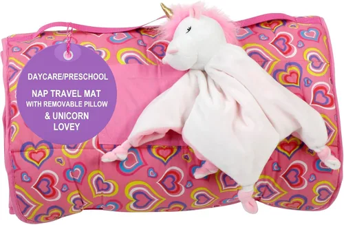 Vista 10 de Emily Rose Pink Toddler Nap Mat Set with Warm Blanket