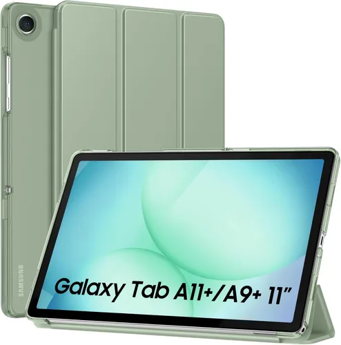 Vista 37 de MoKo Funda para Galaxy Tab A9+/A9 Plus de 11 pulgadas 2023, Funda Protectora Inteligente Delgada con Soporte y Carcasa Trasera Translúcida de PC