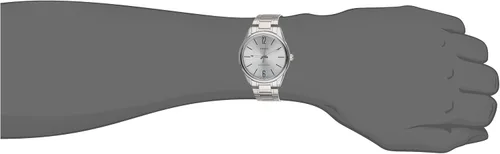 Vista 6 de Casio #MTP-V005D-7A Reloj analógico estándar de acero inoxidable con esfera plateada para hombre, plateado, Reloj analógico, movimiento de cuarzo