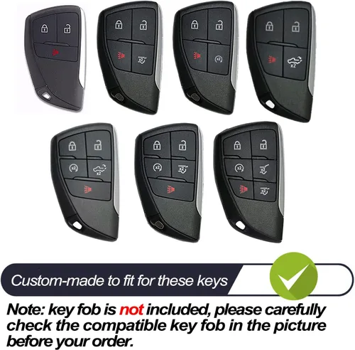 Vista 2 de MECHCOS Compatible con GMC Yukon Sierra Chevy Chevrolet Silverado 1500 2500 3500 HD Suburban Tahoe Colorado Azul TPU Funda para llavero Soporte