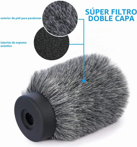 Vista 6 de YOUSHARES NTG - Protector de viento para micrófono peludo, protector contra el viento, para Rode VideoMic NTG y micrófonos con longitud máxima
