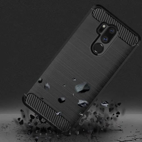 Vista 3 de Asuwish Compatible con LG G7 ThinQ Funda y protector de pantalla de vidrio templado, accesorios de celda, fundas de silicona para LGG7 One G 7 Plus