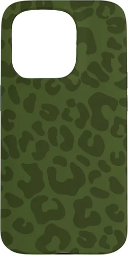 Vista 14 de Olive Military Green Cheetah Leopard Print Animal Skin Case for iPhone 17