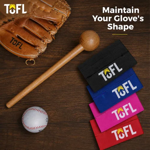 Vista 7 de TOFL Baseball Glove Break-in Kit, Wooden Mallet & Wrap - Color Options