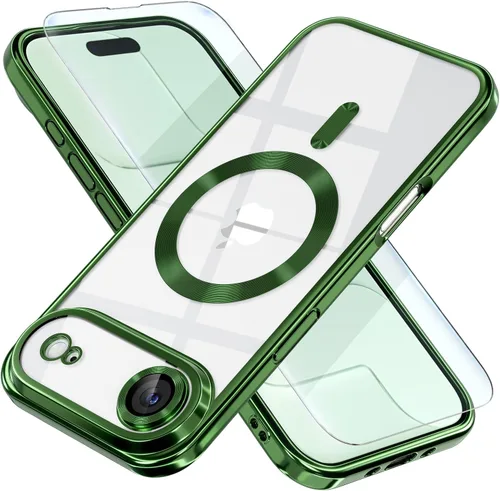 Vista 16 de Misea Funda magnética para iPhone 14 compatible con MagSafe [nunca amarillenta] [protección contra caídas de grado militar] protector completo