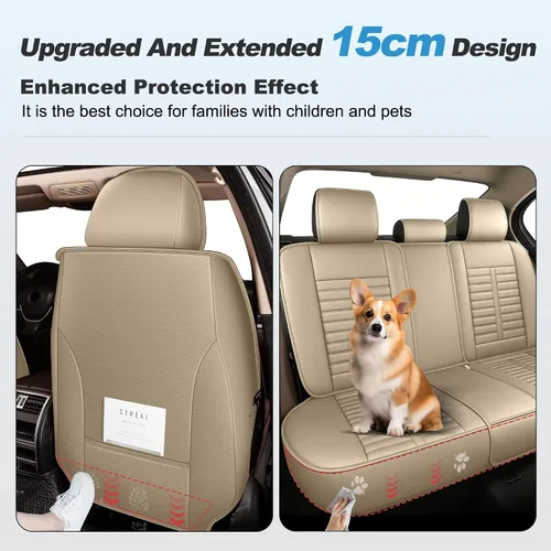 Vista 5 de Fundas de asiento para Chevrolet/Chevy Equinox 2007-2025 2026: 2 fundas de asiento delantero de piel sintética impermeable para automóvil, protector