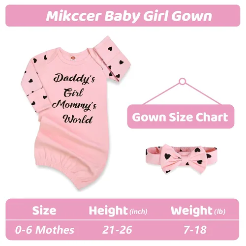 Vista 6 de Vestido para bebé recién nacida de 0 a 6 meses, camisones para niña, regalo para bebés y niñas, traje para hermana pequeña recién nacida y trajes